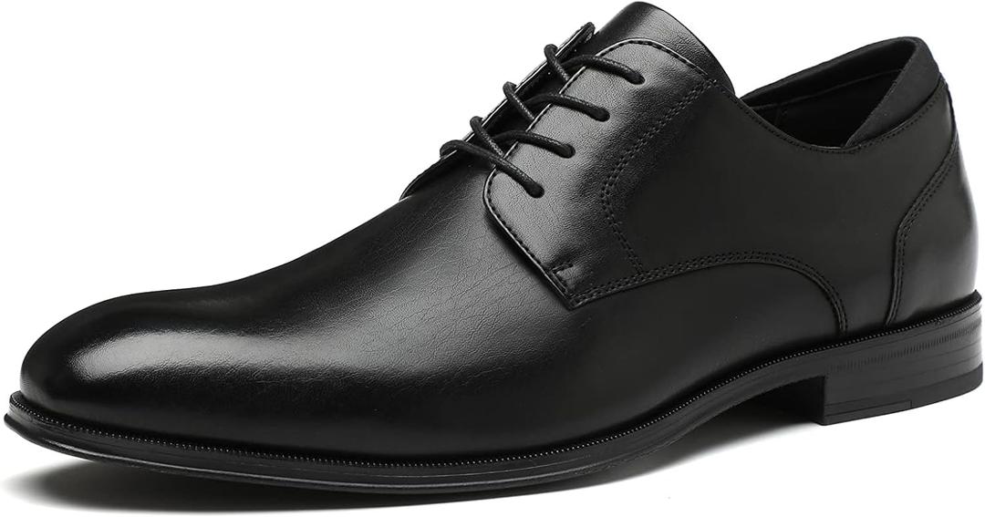 DECARSDZ Mens Classic Formal Oxford Lace Up Wedding Pointed Toe Dress Shoes Black (9.5)