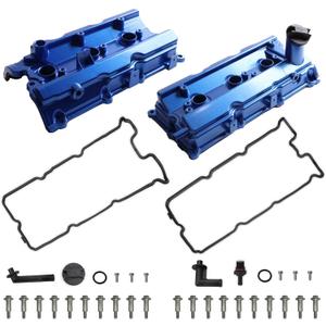 MITZONE Upgrade Aluminum Valve Cover Set Compatible with Nissan 350Z Infiniti FX35 G35 M35 FX35 G35 3.5L 2003-2008 Replace 13264AM600 13264AM610