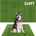 GLOBREEN Artificial Grass for Dogs Potty, 3FTx5FT Puppy Grass Pee Pad, Indoor Outdoor Pets Turf Fake Grass Rug for Balcony Patio