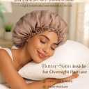YANIBEST Breathable Butter-Satin Lined Bonnet, Silk Hair Bonnet for Sleeping Women, Night Cap for Curly Fine Straight Hair