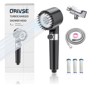 Drivse Showerhead, Drivse Filtered Shower Head With Handheld, High Pressure Handheld Hydrojet Nozzle Kit with Water Filter, Fits for Men, Women, Children and Pets. (Showerhead)