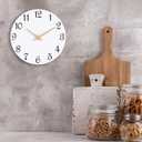 Roymnie Wall Clock 14 Inch, Modern Wall Clocks Battery Operated, Silent Non Ticking Clock Decorative for Living Room, Office, Home, School (White)