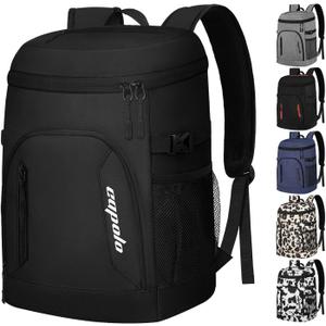 Capolo Cooler Backpack 30/45 Cans, Insulated Thermal Bag Beverage Soft Cooler Lunch Camping Travel Picnic Hiking for Men Women (White)