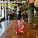Social Media Stand with NFC & QR Code Sign - Easy and Fast Access to Social Media Page for Customers - Gain More Followers, Simple Setup, No Monthly Fees, For All Businesses, Compatible with YouTube