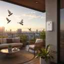 2026 Ultrasonic Bird Repeller & Bat Deterrent for Attic Woodpecker Deterrent for House Pigeon Repellent Indoor to Keep Birds Bats Away from Patio Rooftops Porch Balconies(2Pack)