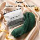 CORATED African Net Sponge Authentic, Shower Loofah Exfoliating Bath Sponge, Body Scrubber for Women and Men Daily Use Body Care, Travel Portable Bath Accessories Gifts for Women (Linen & Brown)