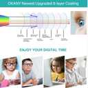 Okany Blue Light Glasses for Kids 3 Pack Blue Light Blocking Glasses for Girls Boys Computer Gaming Screen Glasses, Anti Glare Eyestrain Teen Fashion Glasses Age 3-10 (Grey Black+Leopard+Pink)