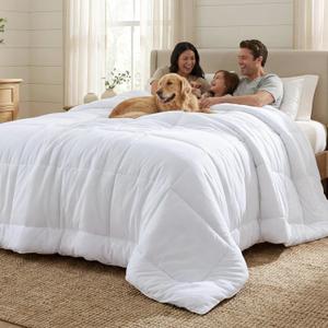 Bedsure Oversized King Comforter Duvet Insert - Bed Comforter Quilted White