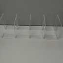 C Acrylic File Sorter, Clear File Holder Acrylic Desk Organizer, Sturdy Desktop Files Organizer Files Folder Holder Rack for Envelopes Mail Letter Paper Notebook Electronics (4 Sections, 2 Pack)