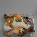 18 Pcs Farm Animal Birthday Party Decorations Mini Birthday Hat Animal Figure Model Cake Toppers with Mini Hat for Birthday Party, Animals Themed Party