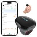 Pulse Oximeter O2 Ring Oxygen Monitor Blood Oxygen Saturation Continuous Recording of SpO2&PR Rechargeable Pulse Ox continuous pulse oximeter with Bundle APP Provides Report