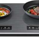 VBGK Double Induction Cooktop, 24 inch 4000W Electric cooktop with hot plate, induction stove top with LED Touch Screen 9 Levels Settings with Child Safety Lock & Timer 110V Induction cooktop 2 burner