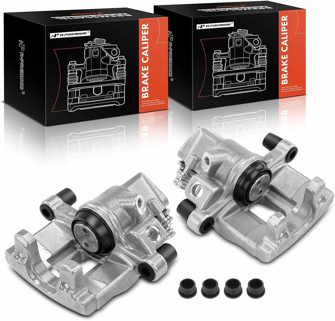 A-Premium Disc Brake Caliper Assembly Without Bracket Compatible with Ford and Mazda Models - C-Max 2013-2018, Escape 2013-2016, Focus 2012-2018, EcoSport 2018-2022, 3, Transit Connect - Rear Side