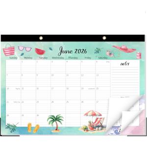 GuassLee Extra Large Desk Calendar 2026-2027 - 19 Months 20" x 30" Jumbo Desk Calendar from Jun. 2026 to Dec. 2027, Large Monthly Planner with Watercolor Design for Office School Home Organizing, 30"x20"