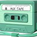 AirPods Pro 2 Case Cover, KOREDA Cute Funny Cassette Tape Design Cartoon Silicone Protective Case for AirPods Pro 2nd/1st Generation (Green)