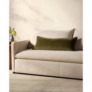 Loloi Chris Loves Julia Liza Collection PCJ0020 Dark Green 13'' x 35'' Cover w/Poly Pillow