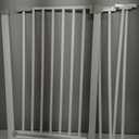 41 Inch Tall Baby Gate Auto Close Dog Gate Adjustable 29.92"-43.71" Wide Pressure Mounted Walk Through Swing Pet Gate for Doorways (White, 29.92"-43.71" Wide)