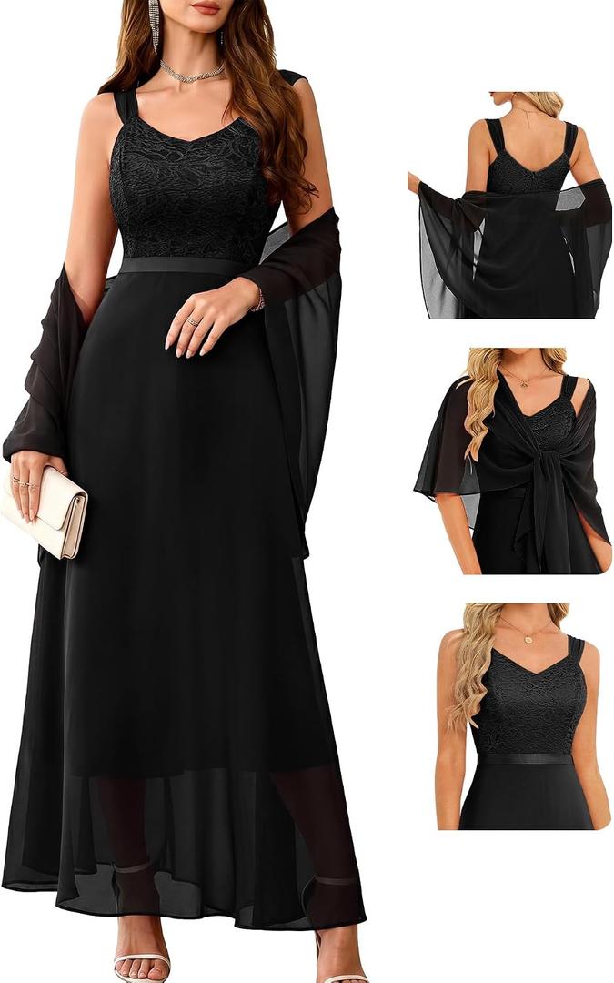 BeryLove Summer Formal Wedding Guest Prom Dresses Sequin Cocktail Evening Lace Elegant Mother of The Bride Dress