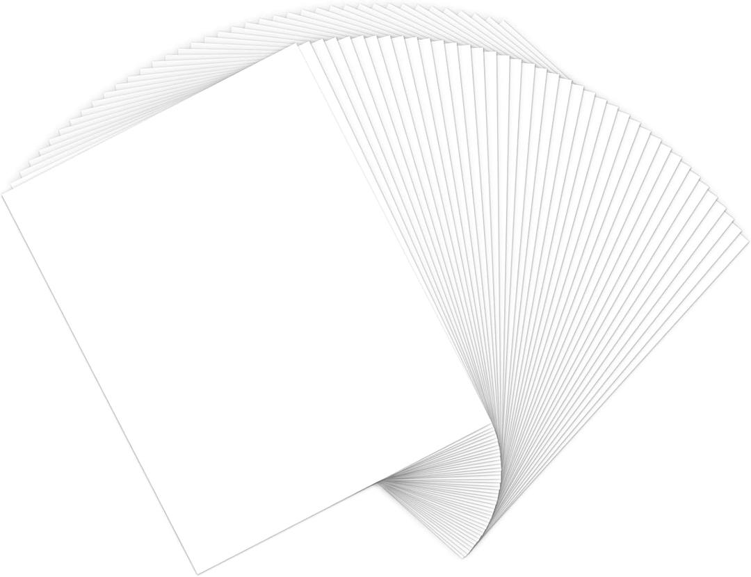 110lb Cardstock 8.5x11 White, Goefun 50 Sheets White Card Stock Paper for Invitations, Menus, Wedding, DIY Cards（300 GSM）