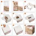 Pajean 50 Pcs Floral Diaper Raffle Tickets and Box Set, Watercolor Flowers, Advice and Wishes for The Parents-to-be, Prop for Diaper Raffle Party Baby Shower Decor New Parents Winner Gifts(Burlywood)
