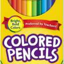 Crayola 684012 Long Barrel Colored Woodcase Pencils, 3.3 mm, 12 Assorted Colors/Set