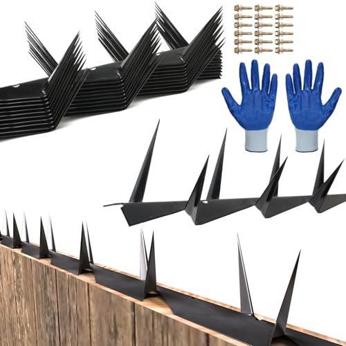 Anti - Climbing Fence Metal Spikes Used for Outdoor Walls and Garden Fences to Deter Thieves Invaders and Ferocious Beasts Black Sturdy and Durable (Small Size Black)