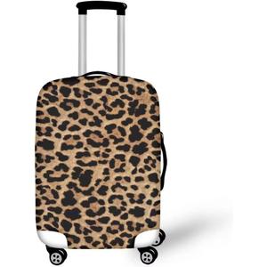 Leopard Printed Women Luggage Cover Personalized Pretty Anti-Scratch Practical Suitcae Baggage Case (Large)