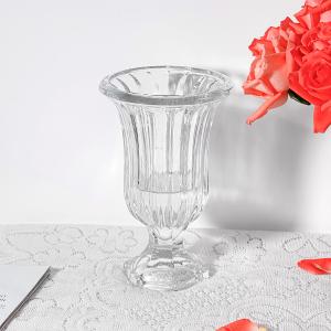 24cm Jenova Design Flower Vase Glass Home Decor Modern Large Cylinder Glass Flower Vase Clear Glass Vase for Flowers