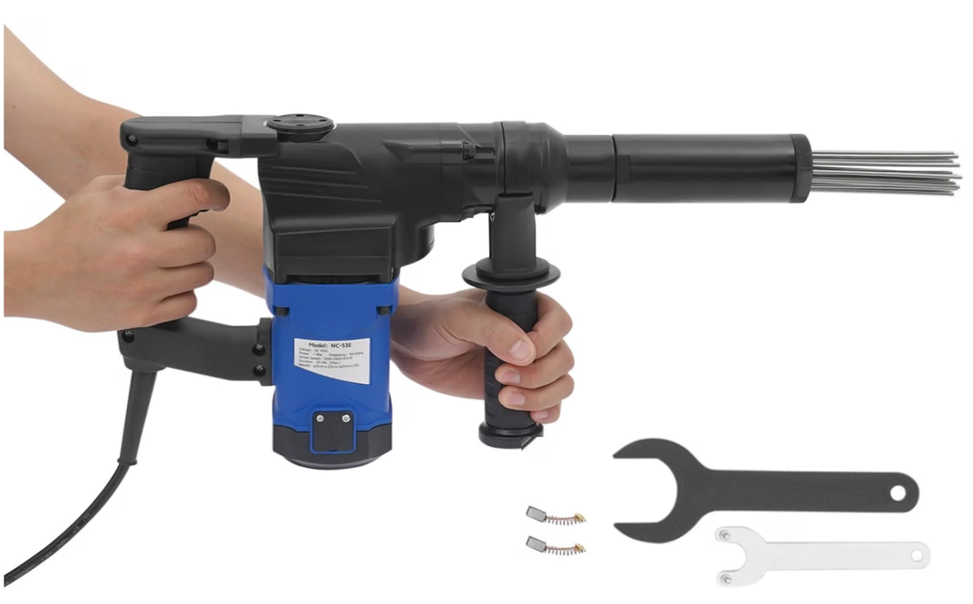 Electric Needle Scaler w/Switch Lock& Wrenches, 1100W/110V Needle Scaler