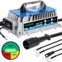 Club Car Charger 48V 18A Smart 1250W Golf Cart Battery Charger 48 Volt, IP67 Waterproof Trickle Charger, 4-6 hrs Full Charge, 16FT Cable, for All Years 48V Club Car Golf Cart 48 Volt Lead-Acid Battery