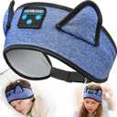 KIDSBAND Kids Headphones, Bluetooth Headphones for Kids with Adjustable Headband, 3.5 MM Jack for School, Foldable On-Ear Headset for Girls Boys Children, Kindle Tablet Cellphones Airplane Travel (DarkBlue)