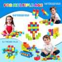 Magnetic Building Blocks, 1.65 inch Large Magnetic Stacking Cubes for Toddlers, Sensory & Montessori Toys for Boys & Girls 1 2 3 Years Old (24 PCS)