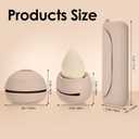 Silicone Makeup Brush Holder And Beauty Sponge Case, Travel Makeup Brush Case With Magnetic Closure, Makeup Sponge Holder 2 In 1 Stand Storage For Quick Drying Khaki