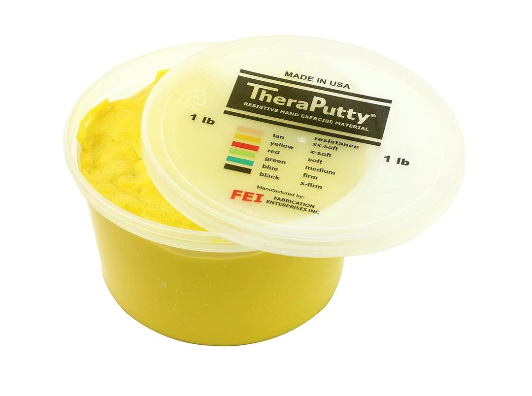 CanDo Sparkle Theraputty - 1 lb - Yellow - X-Soft (1 Pound (Pack of 1))