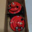 2PCS 300DB Super Loud Train Horns, 12V Waterproof Air Horns Replacement Kit, Car Air Electric Snail Double Horn, Automotive Accessories Universal for Car, Motorcycle, Truck, Bike, Boat (Red)