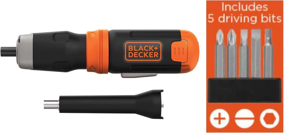 BLACK+DECKER Cordless Screwdriver, Alkaline (BCF601AA)