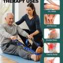 Trideer Stretching Strap for Physical Therapy, Non-Elastic Yoga Strap with 10 Loops, Durable Nylon Stretch Bands for Exercise, Pilates, Gymnastics, Leg Stretcher with Guidance