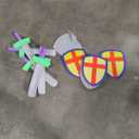Super Z Outlet Children's Foam Toy Medieval Joust Sword & Shield Knight Set Lightweight Safe for Birthday Party Activities, Event Favors, Toy Gifts Pack of Ten