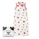 BubblePanda Rayon Made from Bamboo Sleep Sack 2t-3t 1.0 Tog Soft Toddler Sleeping Sack 24-36 Months for Babies 2-Way Zipper Baby Wearable Blanket (Strawberry)