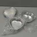 3 Pcs Heart Shaped Cake Pans, 4.7 Inch Heart Shaped Cake Pan with 150 Parchment Paper, Stainless Steel Nonstick Baking Pans for Mother's Day Birthday Wedding Kitchen Baking Supplies