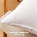 Oubonun 18x18 Inches Pack of 2 Throw Pillows Inserts, White Square Cushion Inner Soft Fluffy Plump Stuffer Pillows Inserts for Sofa Bed Couch