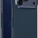 AMAZINGthing for iPhone 17 Pro Max [Titan Max Case], Aramid Fiber Woven, Ultra Slim, Designed for MagSafe Accessories, Shockproof, Magnetic Phone Cover, Blue