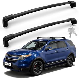 OTUAYAUTO Lockable Roof Rack Cross Bars - Compatible with Ford Explorer 2020 2021 2022 2023 2024 2025 2026, Aluminum Heavy Duty Anti-Theft 220lbs Roof Crossbars for Luggage Racks Bike Kayak Snowboard
