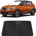 TINGLU Sun Shade for Nissan Kicks S SV SR Crossover 2018-2024 Accessories Windshield Sun Shade Window Shade UV Rays Protection Sun Visor Cover with Steering Wheel Sunshade Storage Bag