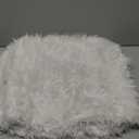 Pack of 2 Thick Plush Throw Pillow Covers Fluffy Wave Faux Fur Decorative Cushion Covers Soft Wool Pillowcase for Sofa Couch Livingroom 22x22 Inch White