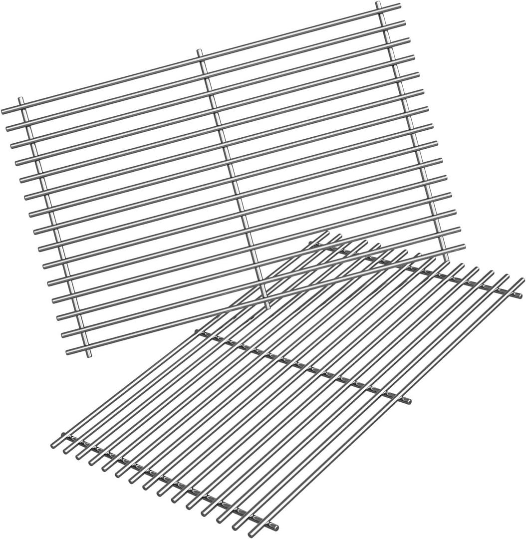 2Pack 19.5'' Stainless Steel Cooking Grill Grates Replacement for Weber Genesis 300 Series, Genesis E310 E320 E330 S310 S320 S330, Replacement Parts for Weber 7528/7524 (19.5''D x 25.5''W)