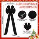 Hungdao Extra Large Christmas Tree Topper Bows 70.9 x 19.7 Inch Giant Oversized Huge Christmas Velvet Decorative Bows with Long Streamers for Tree Front Door Patio Outdoor Decor(Classic,Black)