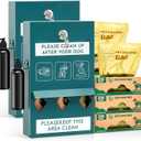 Abbylike 2 Set Outdoor Dog Bag Storage Dispenser with Bags and Hand Sanitizer Bottle Green Poop Station Wall Mounted Dog Waste Container for Pet Waste Wall Home Porch Lawn Yard Fence