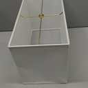 Aspen Creative 36009, Hardback Drum Rectangular Off-White Spider Shade, (8+16)" Top x (8+16)" Bottom x 10" Height