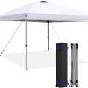 HYPER VENTURE 10x10ft Pop Up Canopy Tent with One Push Setup, Portable Outdoor Event Shelter with Rolling Carry Bag for Camping, Beach, Market, Patio (White)